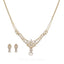 6.45CT Round Brilliant Diamond Necklace and Earrings Set in 18K Yellow Gold with Leaf Shape - Virani Jewelers