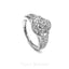 1.01CT Double Frame Diamond Engagement Ring Set in 14K White Gold - Virani Jewelers