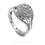 0.89CT Double Circle Frame Diamond Engagement Ring Set in 14K White Gold - Virani Jewelers