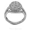 0.89CT Double Circle Frame Diamond Engagement Ring Set in 14K White Gold - Virani Jewelers