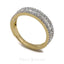 1CT Round Brilliant Diamond RIng Set in 14K Yellow Gold W/ Semi Circle Diamond Accents - Virani Jewelers