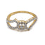 0.35CT Diamond Ring Set in 18K Yellow Gold W/ Asymmetric Baguettes - Virani Jewelers