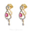 1.46 CT Round Brilliant Diamond Ruby Pendant and Earrings Set in 18K Yellow & White Gold - Virani Jewelers