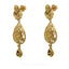 22K Antique Gold Charm Necklac & Drop Earrings Set W/ Ruby, Emerald, and Kundan Stones - Virani Jewelers