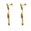 22K Antique Gold Charm Necklac & Drop Earrings Set W/ Ruby, Emerald, and Kundan Stones - Virani Jewelers