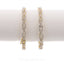 5.04CT Infinity Diamond Bangles Set in 18K Yellow Gold W/ Clasp Tongue Closure, Set of 2