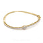 0.76CT Round Diamond Cuff Bracelet Set in 18K Gold W/ Floral Design Accent - Virani Jewelers