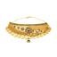 22K Yellow Gold & Gemstone Antique Choker Necklace Set (46.7gm)