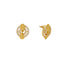 22K Yellow Gold & CZ Stud Earrings (3.1gm)