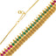 22K Yellow Gold. Ruby & Emerald Kasu Choker Necklace (32.2gm)