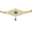 22K Yellow Gold, Emerald & CZ Necklace (30.5gm)