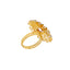 22K Multi-Tone Gold Floral Cocktail Ring (7.9gm)