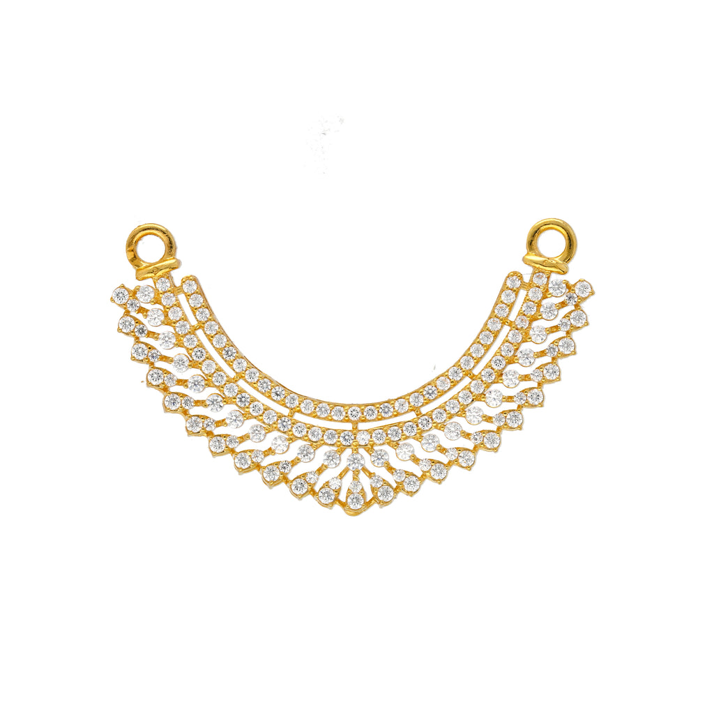 22K Yellow Gold & CZ Pendant (5.8gm) | The double bail design and style of this 22K yellow gold CZ pendant adds elegance and class.
Feat...