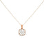 18K Multi-Tone Gold 1.51ct Diamond Pendant Set