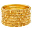 22K Yellow Indian Gold Bangle Set of 6 (83gm)