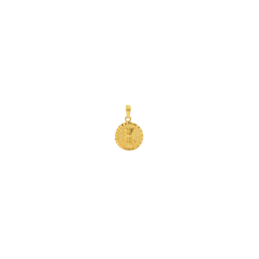 22K Gold "K" Medallion Pendant - Virani Jewelers |
Bring life to any basic gold chain with the 22K Gold