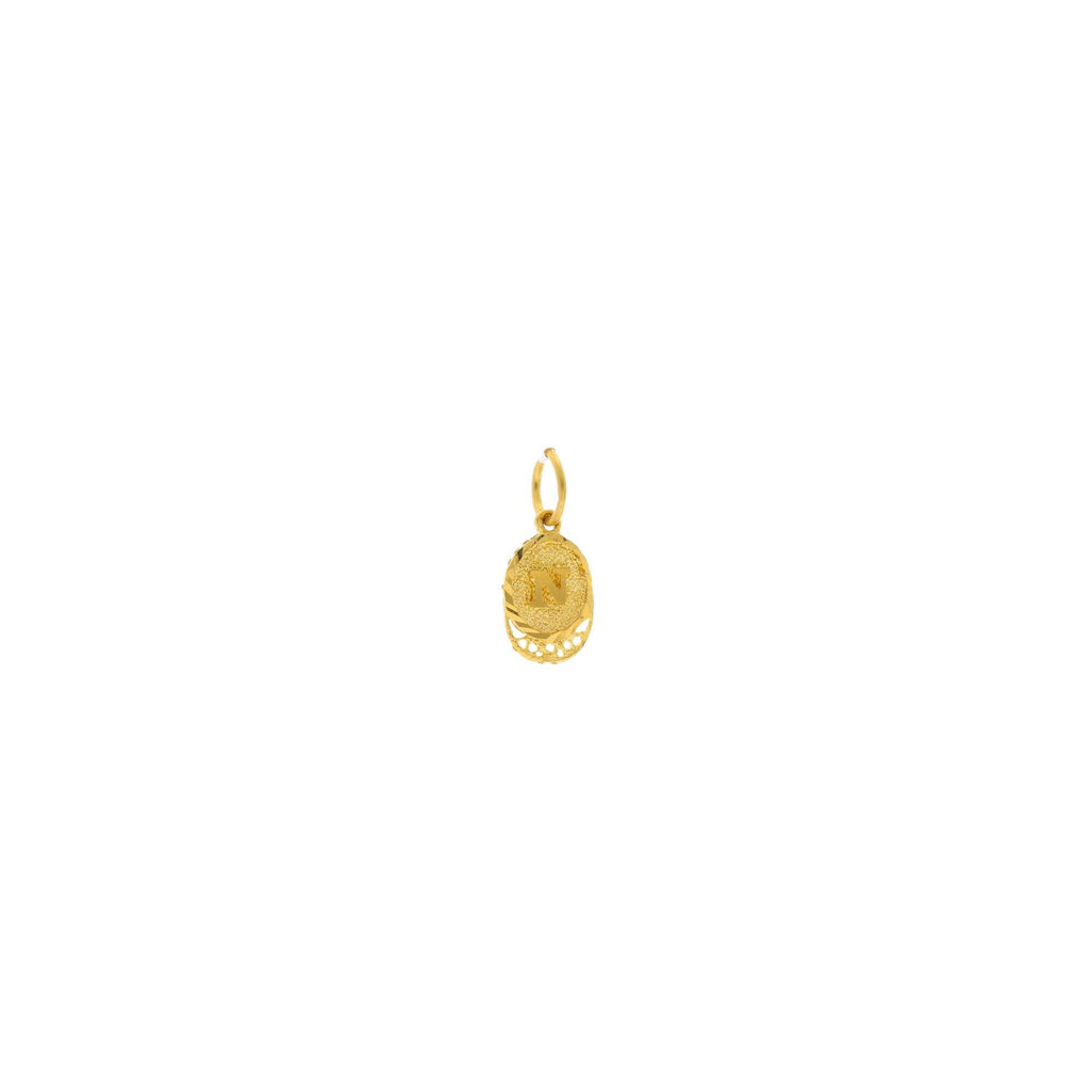 22K Gold Minimal "N" Pendant - Virani Jewelers |
This 22K gold letter