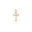 22K Yellow & White Gold Divinity Cross Pendant - Virani Jewelers
