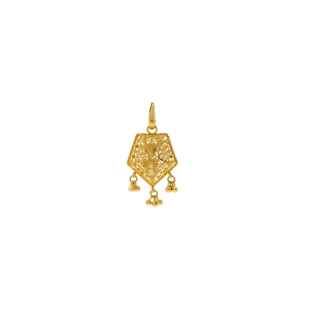 22K Gold Sri Pendant - Virani Jewelers |
The 22K Gold Sri Pendant from Virani Jewelers is truly a one of a kind. This stylish and femin...