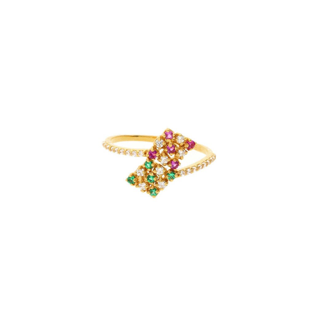 22K Gold Paired Gemstone Ring - Virani Jewelers |
Exude style and elegance when you wear the 22K Gold Paired Gemstone Ring from Virani Jewelers....