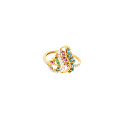22K Gold & Gemstone Elegant Peacock Ring - Virani Jewelers
