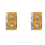 22K Multitone Floral Rectangular Gold Stud Earrings - Virani Jewelers