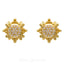 22K Yellow Gold Celestial Stud Earrings Set W/ Cubic Zirconia Stones - Virani Jewelers