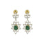 18K Multi Tone Gold Diamond Necklace & Drop Earrings Set W/ 6.27ct VVS Diamonds & Interchangeable Stone on Open Cut Leaf Frame - Virani Jewelers