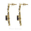 18K Multi Tone Gold Diamond Necklace & Drop Earrings Set W/ 6.27ct VVS Diamonds & Interchangeable Stone on Open Cut Leaf Frame - Virani Jewelers