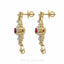 4.33CT Bisou Heart Diamond Necklace & Earrings Set in 18K Yellow Gold W/ Centre Ruby - Virani Jewelers