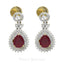 18K Multi Tone Gold Diamond Necklace & Earrings Set W/ 3.79ct VVS Diamonds, Pisces & Circle Link, & Changeable Gem Feature - Virani Jewelers