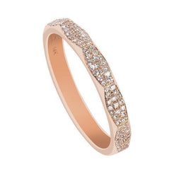 0.17CT Modern Diamond Ring Set in 14K Rose Gold - Virani Jewelers