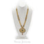 22K Antique Gold Finish Long Necklace & Earring Set W/ Beaded Accents - Virani Jewelers