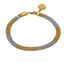 22K Multitone Gold Ball Chain Bracelet W/ Textured Heart Charm - Virani Jewelers