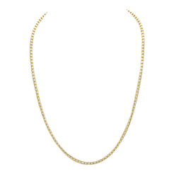 22k Two Tone Gold Layered Oval Ball Chain - Virani Jewelers