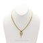 22K Yellow Gold Pendant Necklace & Earrings Set W/ Cubic Zirconia Pavé - Virani Jewelers