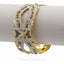 22K Yellow & White Gold Bangle W/ Open Pattern Design - Virani Jewelers