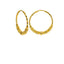 22K Yellow Gold Hoop Earrings W/ Chiseled Frame & Faceted Gold Balls - Virani Jewelers