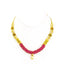 22K Yellow Gold Beaded Floral Statement Necklace & Earrings Set W/ Rubies, Pearls, & Cubic Zirconia - Virani Jewelers