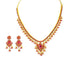 22K Gold Necklace and Earrings Set W/ Rubies - Virani Jewelers