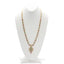 22K Gold Cable Link Necklace & Drop Earrings W/ Ruby, Emerald, & CZ Stones - Virani Jewelers