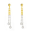22K Yellow & White Gold Necklace and Drop Earring Set W/ Multi Layered Design - Virani Jewelers