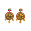 22K Yellow Gold Necklace & Earrings Set W/ Rubies, Emeralds & Artisanal Peacock Pendants - Virani Jewelers