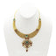 22K Antique Finish Gold Statement Necklace & Earrings Set W/ Rubies, Emeralds, & Kundan - Virani Jewelers