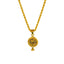 22K Yellow Gold Pendant Necklace & Earrings Set W/ Faceted Enamel Ball Pendant - Virani Jewelers