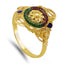 22K Gold Encased Floral Enamel Ring - Virani Jewelers