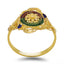 22K Gold Encased Floral Enamel Ring - Virani Jewelers