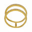 22K Yellow Gold Connected Stackable Ring W/ Cubic Zirconia Trim - Virani Jewelers