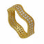 22K Yellow Gold Wave Cubic Zirconia Ring - Virani Jewelers