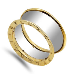 18K Two Tone Gold Bulgari Men's Ring - Virani Jewelers